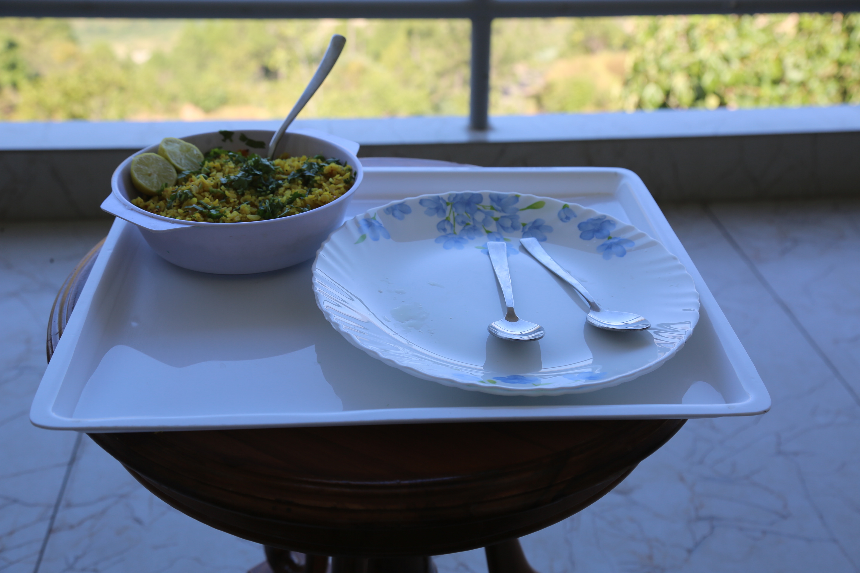 North Indian Deluxe Thali served in-room at Hotel Kuber Residency Dwarka Sector 9
